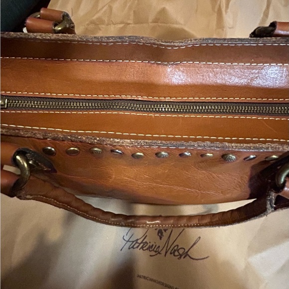 Patricia Nash Women's Brown Zancona Smooth Leather Tote with Large Dust Bag. - Picture 2 of 10